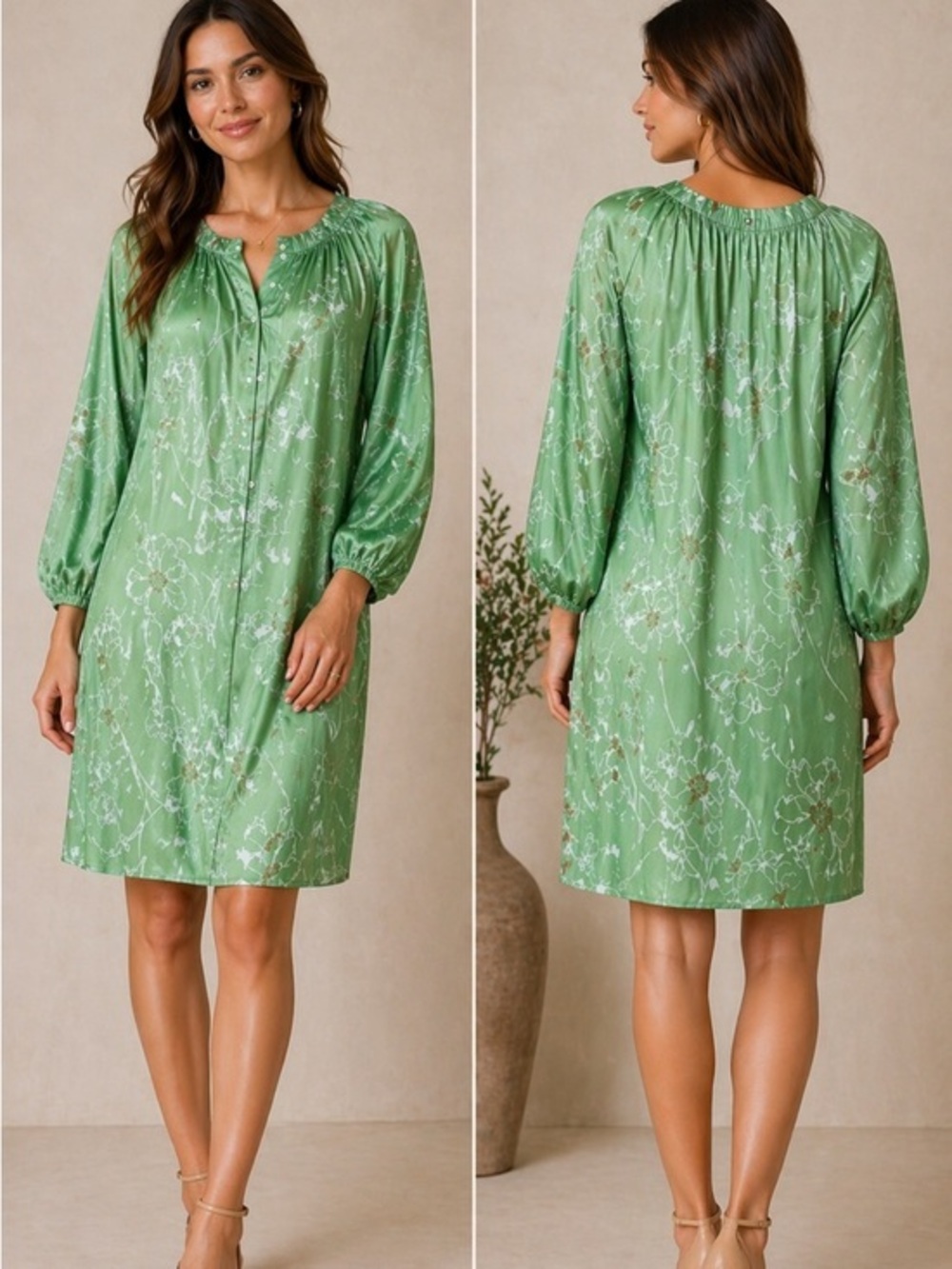 Tucker green 100% silk dress